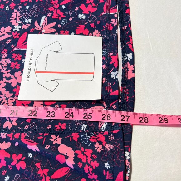 Vibrant Floral Performance Top Thumbholes + Zip Front - Picture 6 of 8